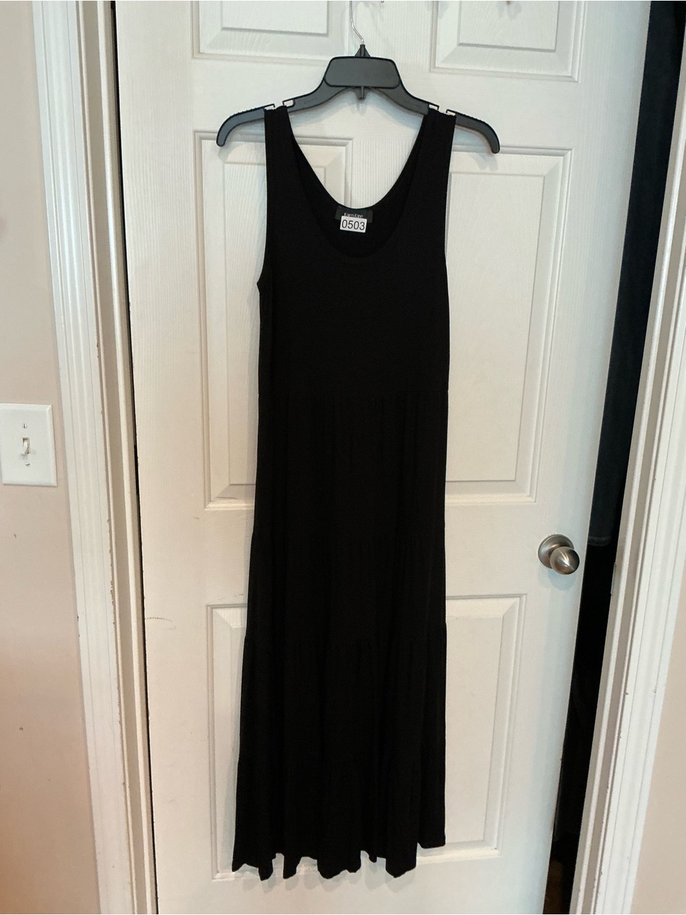 Karen Kane Black Sleeveless Maxi Dress - Scoop Neck